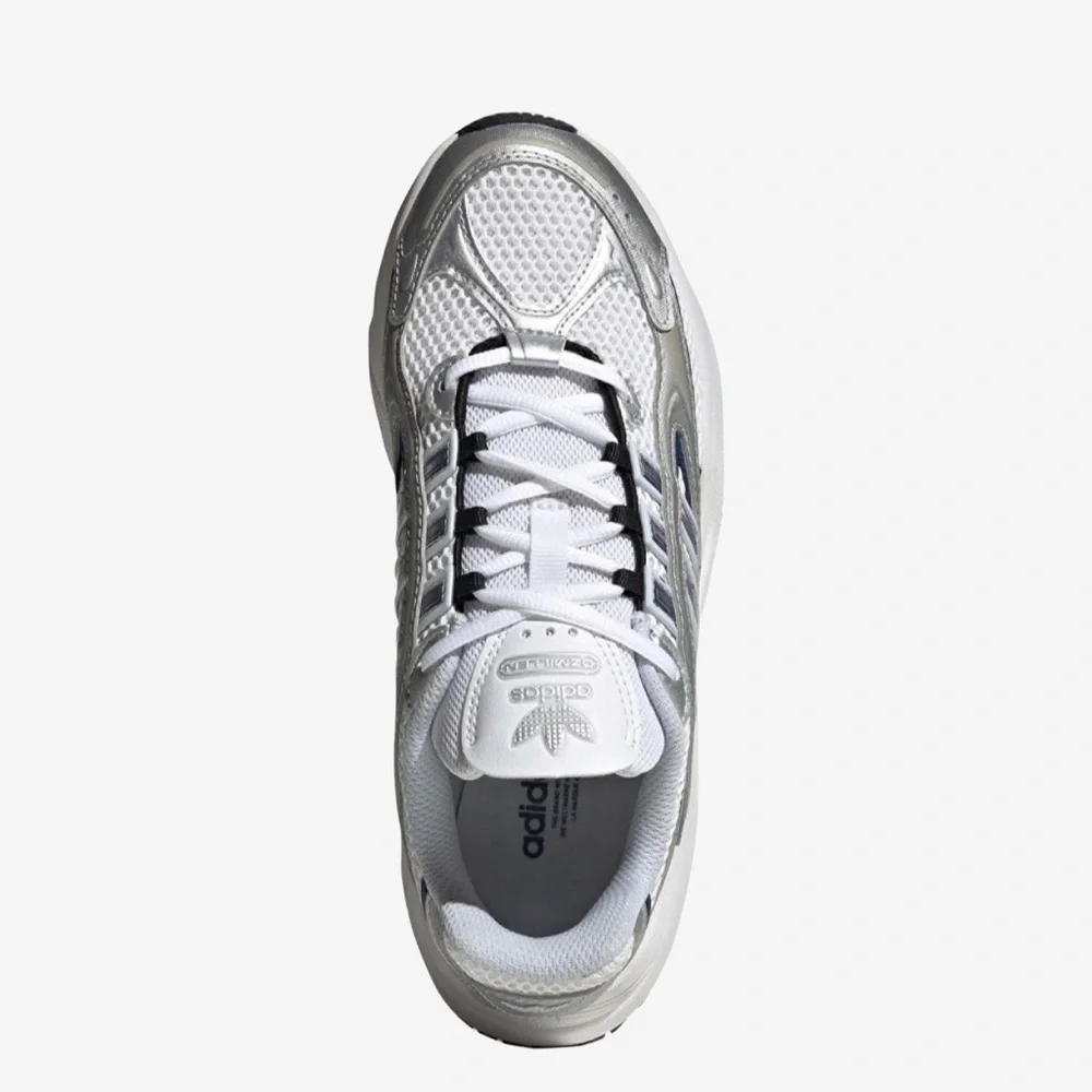 Adidas Ozmillen Metallic Silver and White Running Shoes - Picture 4 of 5